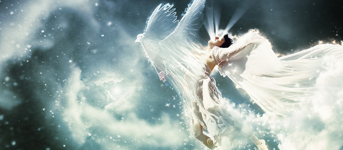 Impressive Scenery Creation - Soul Flying out of an Angel - Photoshop Lady