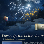 create a fantastic magic night web design theme in photoshop
