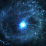 create a super d space explosion scene in photoshop