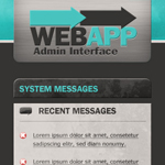 create a web app admin user interface in photoshop