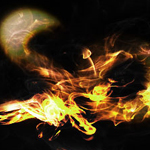 design a golden flame text effect in photoshop