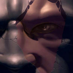 how to draw a realistic broken mask on a face