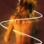 Create an Amazing Light Beam Surrounding a Lady