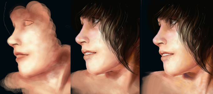 Painting a Realistic Portrait by Photoshop Brushes L