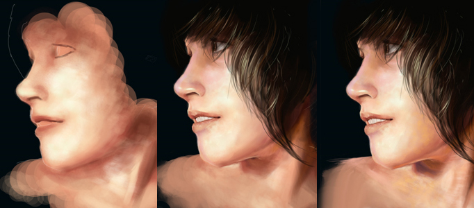 Painting a Realistic Portrait by Photoshop Brushes L