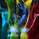 Remarkable Creation Colourful Human Out of Bottle