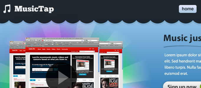 Create an Elegant Music Web Layout L