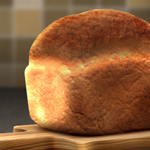 Create a Nice D Bread on a Chopping Board