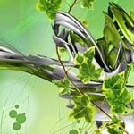 Surrealistic Design Effect for a Green Plant