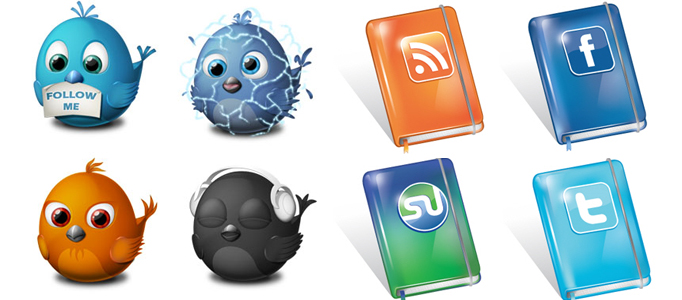Communications Templates Twitter and Social Media Icons L