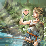 Painting a Nice Cartoon Scenery Fishing Boy