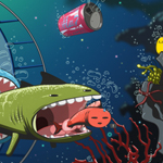 Create a Funny Ocean Scenery in Cartoon