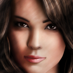 Realistic Painting of a Pretty Lady Portrait