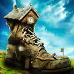 Form an Imaginative Scene House on a Shoe