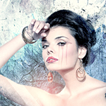 Forming a Nice Abstract Lady Image Background