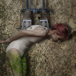 Photo Manipulation Lady Down to the Water