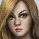 A Pretty Lady Painting Portrait