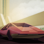 Create a Artwork for a Retro Modern Car