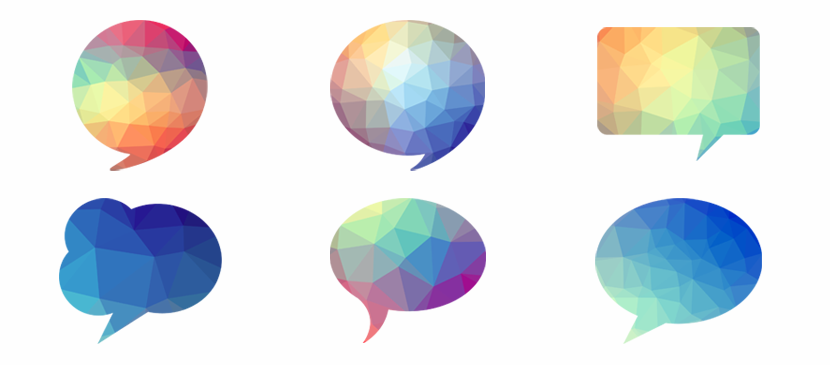 Free Download Vector Polygon Speech Bubble Icons L