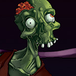 Digital Painting of a Zombie Cartoon Character