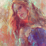 Painting a Beautiful Woman Artwork