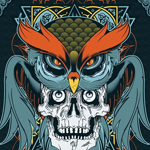 Painting an Owl and Skull Artwork