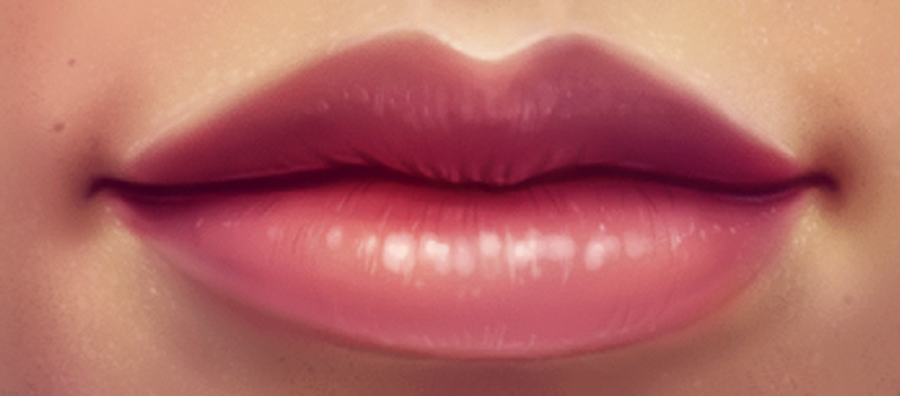Drawing a Human Lip in Photoshop L