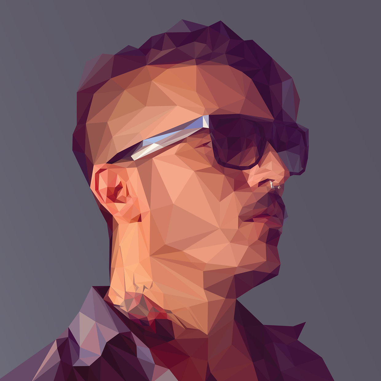 Low poly Self Portrait Photoshop Tutorial