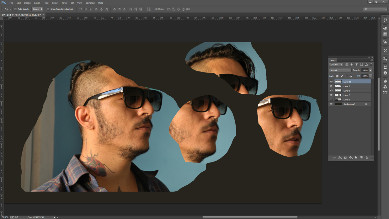 Low poly Self Portrait Photoshop Tutorial