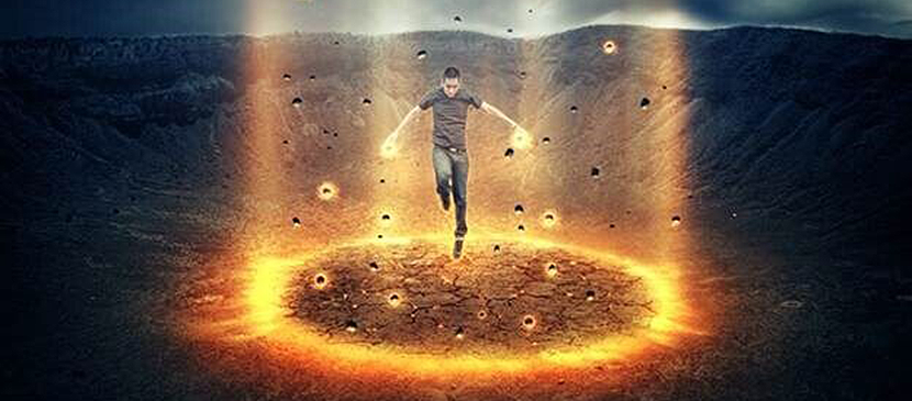 Create Floating Superhero Scene With Sci fi Lighting Effects