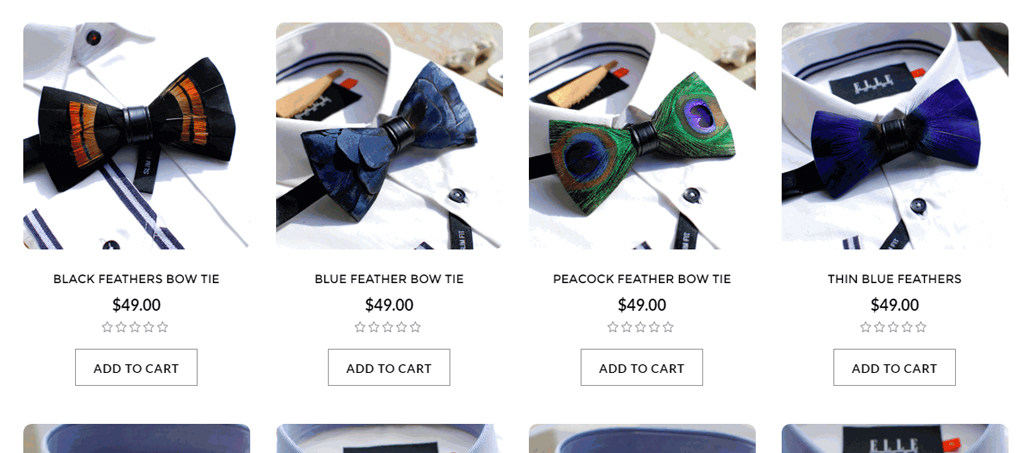 peacock bowties